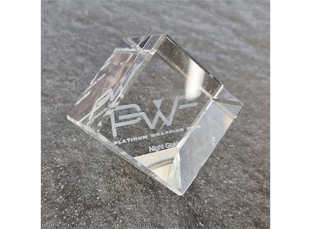 PWF Glass Cube Trophy CC4151 Verdoro Green
