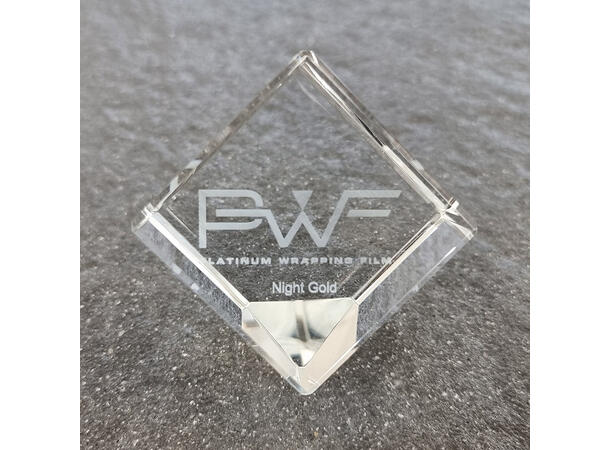 PWF Glass Cube Trophy CC4186 Matt Silver Fox